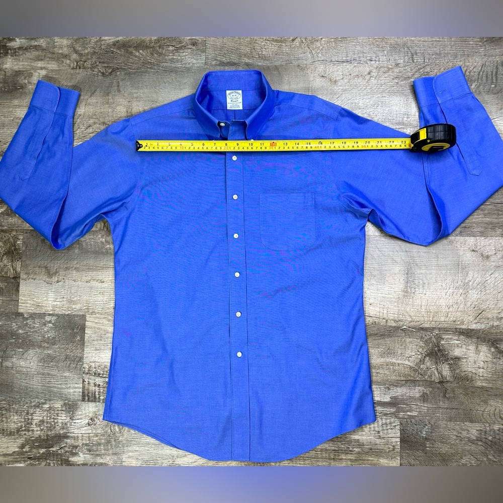 BROOKS BROTHERS men’s shirt long sleeve size 16 - 35 Classic - Picture 11 of 12